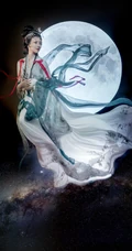 嫦娥奔月，唯美的仙女嫦娥和玉兔的手机壁纸
