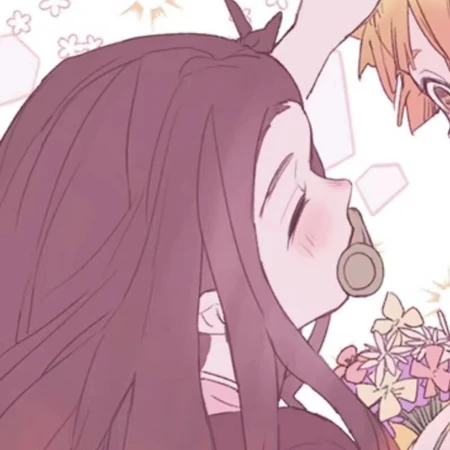 浪漫男女一左一右鬼灭之刃创意头像