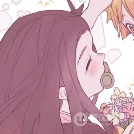 浪漫男女一左一右鬼灭之刃创意头像