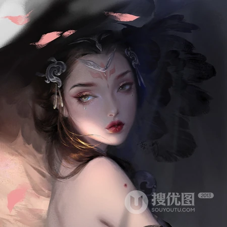 画师手绘的清新的女生头像形象高清头像