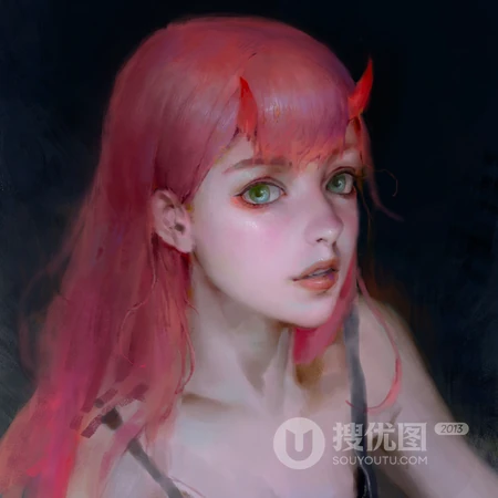 画师手绘的清新的女生头像形象高清头像