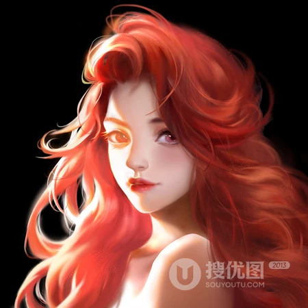 画师手绘的清新的女生头像形象高清头像