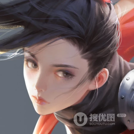 画师手绘的清新的女生头像形象高清头像