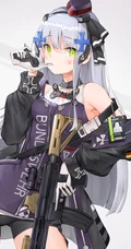 射击类游戏《少女前线》人物手拿M4自动步枪的手机壁纸