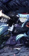 射击类游戏《少女前线》人物手拿M4自动步枪的手机壁纸