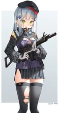 射击类游戏《少女前线》人物手拿M4自动步枪的手机壁纸
