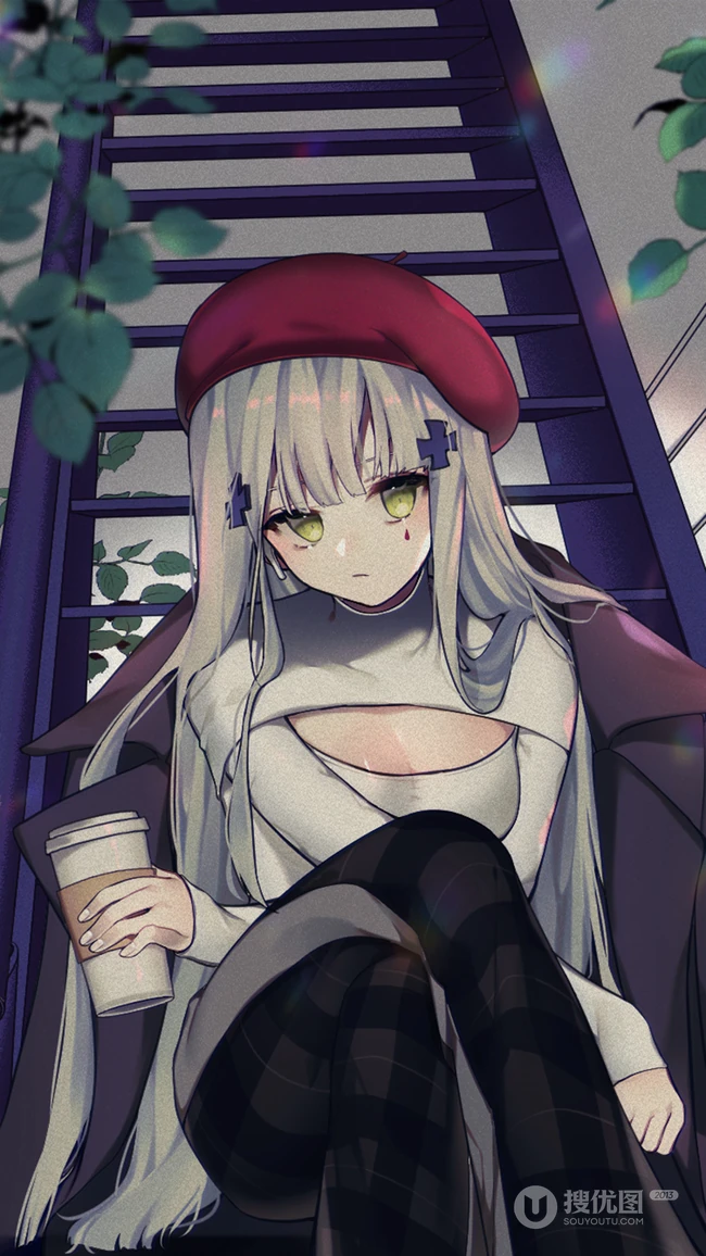 手游少女前线日系画风少女人物高清手机2K壁纸