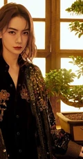 戚薇暖黄色调《周末画报》写真杂志图片赏析