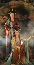 敦煌飞天风格超级唯美的手机壁纸图片