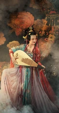 敦煌飞天风格超级唯美的手机壁纸图片