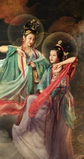 敦煌飞天风格超级唯美的手机壁纸图片