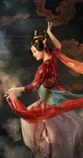 敦煌飞天风格超级唯美的手机壁纸图片