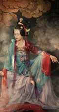 敦煌飞天风格超级唯美的手机壁纸图片