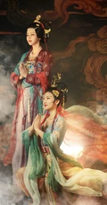 敦煌飞天风格超级唯美的手机壁纸图片