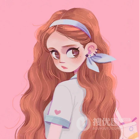 插画手绘的潮流女生头像，非常有性格的女生头像图片