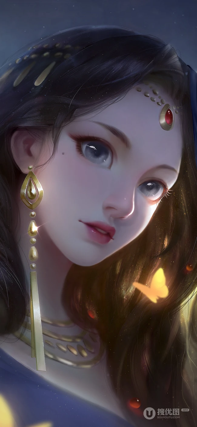 手绘唯美动漫美女人物高清4K手机壁纸