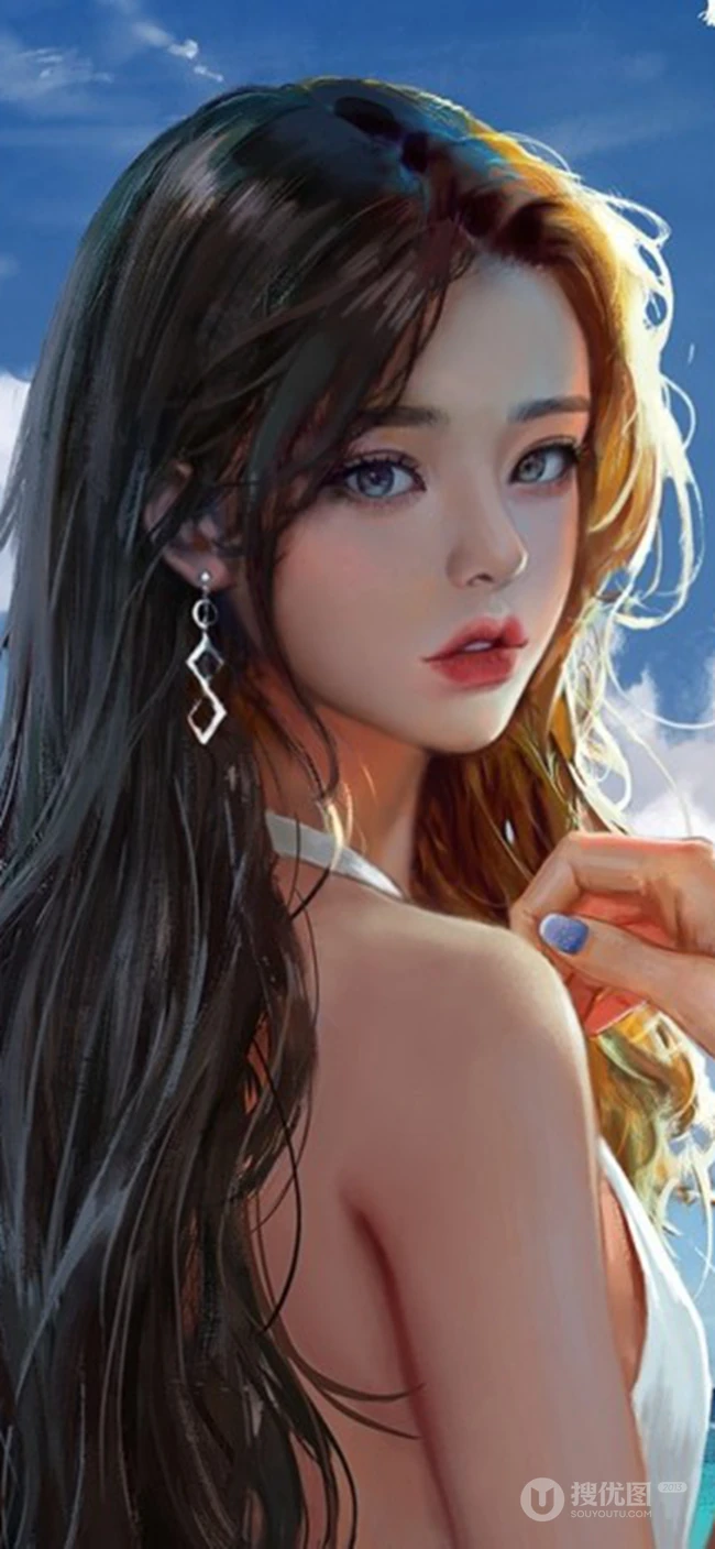 手绘唯美动漫美女人物高清4K手机壁纸