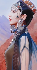 新疆美女明星佟丽娅绝美新疆传统服饰写真2K手机壁纸