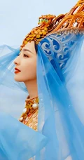 新疆美女明星佟丽娅绝美新疆传统服饰写真2K手机壁纸