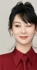 杨紫红色衬衫领带《再次相约二十年》喜庆主题写真图片