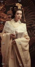 唐装女生莫晓希复古艺术摄影写真，尽显风华绝代武则天风采