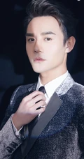 王凯帅气西装着身，梦幻分影写真图片，尽显个性魅力