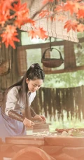 谭松韵《锦衣之下》个人剧照图片，谭松韵饰演的袁今夏唯美剧照