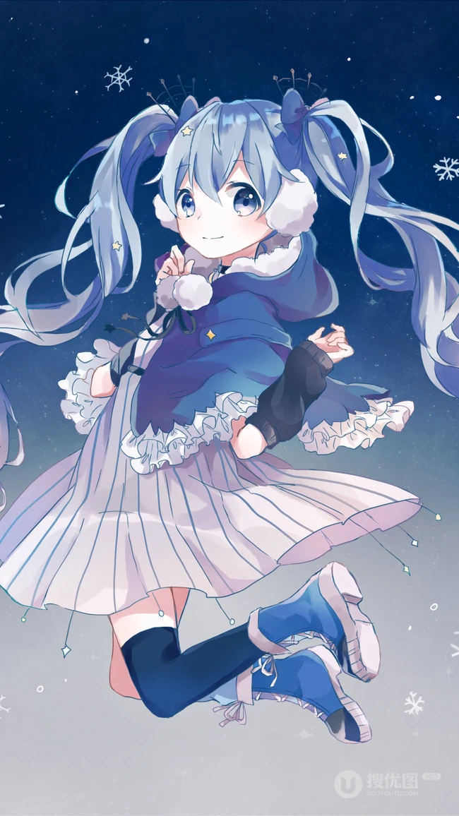 3D动漫虚拟人物初音未来个性手机背景图片高清