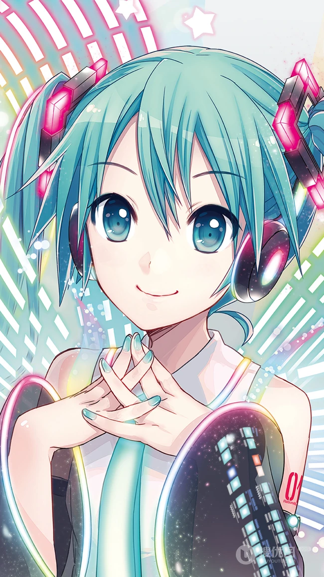 3D动漫虚拟人物初音未来个性手机背景图片高清