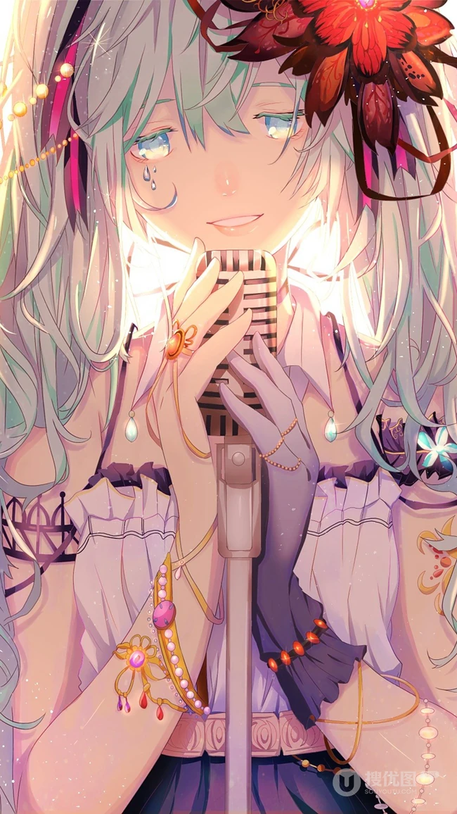 3D动漫虚拟人物初音未来个性手机背景图片高清