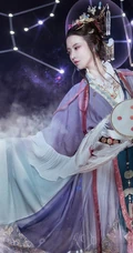 抖音最火敦煌女模特真的菜菜唯美南宋《天文图》碑文物COS鉴赏