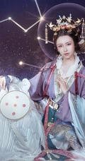 抖音最火敦煌女模特真的菜菜唯美南宋《天文图》碑文物COS鉴赏