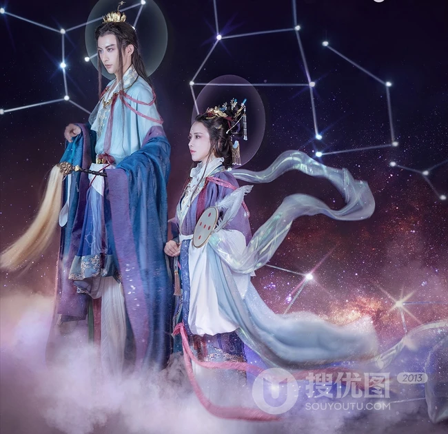 抖音最火敦煌女模特真的菜菜唯美南宋《天文图》碑文物COS鉴赏