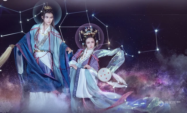 抖音最火敦煌女模特真的菜菜唯美南宋《天文图》碑文物COS鉴赏