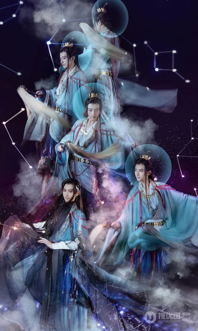 抖音最火敦煌女模特真的菜菜唯美南宋《天文图》碑文物COS鉴赏