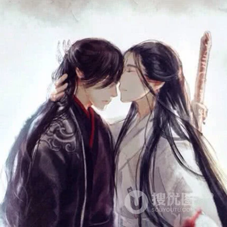 古装红衣柔美美男，古装红衣男女高清头像图片