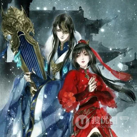古装红衣柔美美男，古装红衣男女高清头像图片
