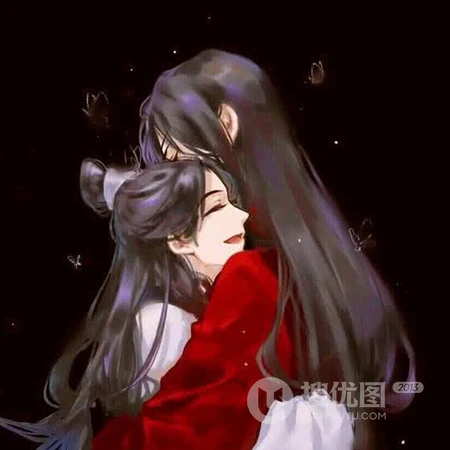 古装红衣柔美美男，古装红衣男女高清头像图片