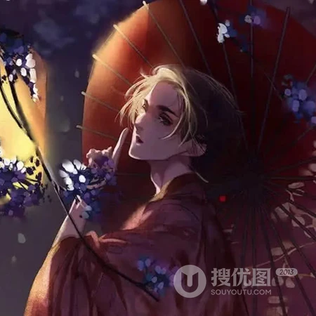 古装红衣柔美美男，古装红衣男女高清头像图片
