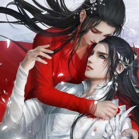 古装红衣柔美美男，古装红衣男女高清头像图片