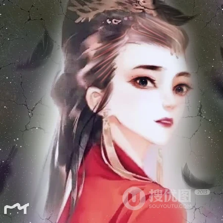 喜欢古风的女生专属，手绘线条古风女生高清头像图片