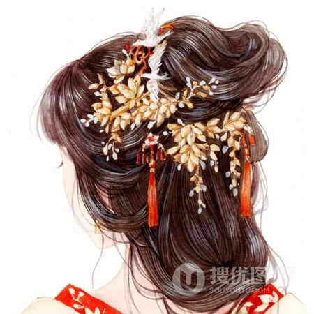 喜欢古风的女生专属，手绘线条古风女生高清头像图片