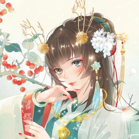 喜欢古风的女生专属，手绘线条古风女生高清头像图片