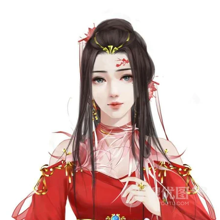 喜欢古风的女生专属，手绘线条古风女生高清头像图片