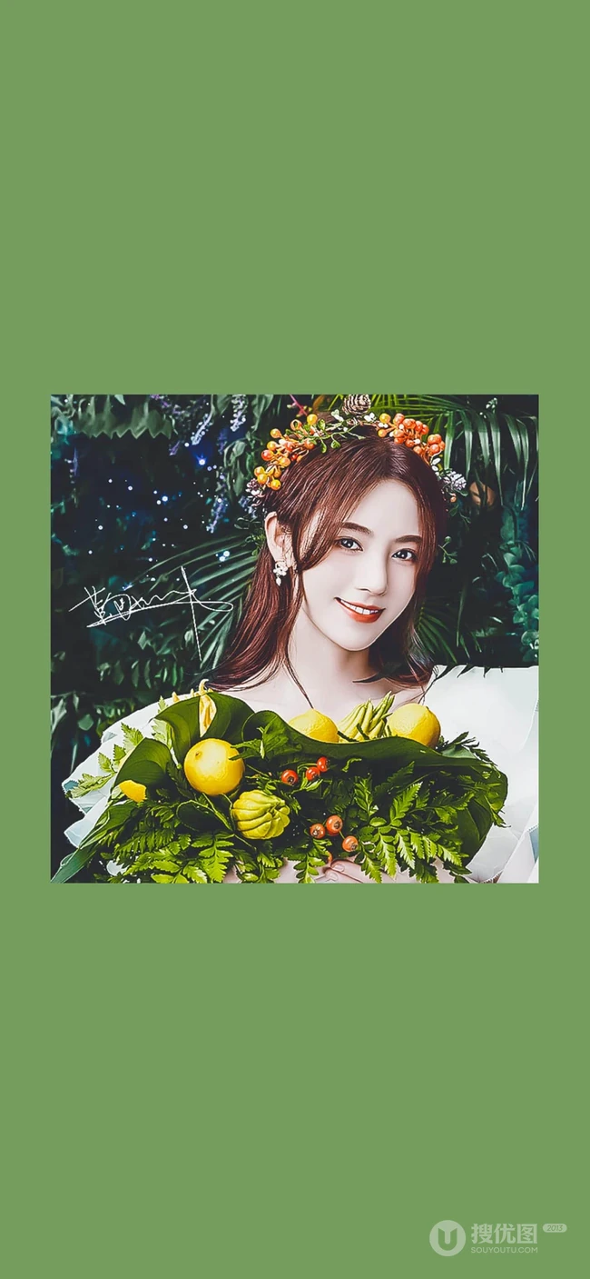 美女明星鞠婧祎魅力笑容专属精美手机桌面