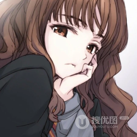 紫色画风的动漫女生头像图片