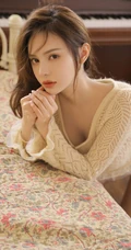 身材好，颜值高，气质纤细线条女生黄伊羚镂空衣裤室内吸睛图片