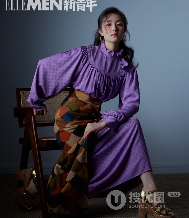 李兰迪柔美气质复古《ELLEMEN新青年》杂志写真大片