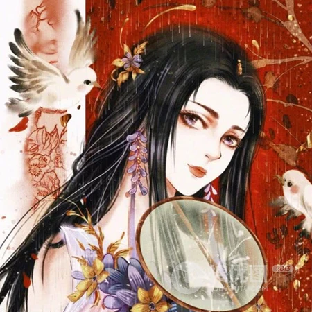油墨风格古风女生个性头像图片