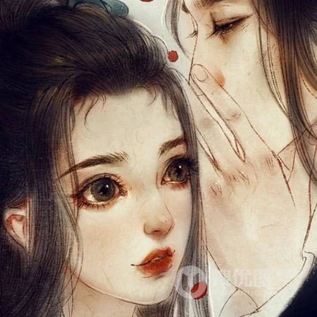 油墨风格古风女生个性头像图片